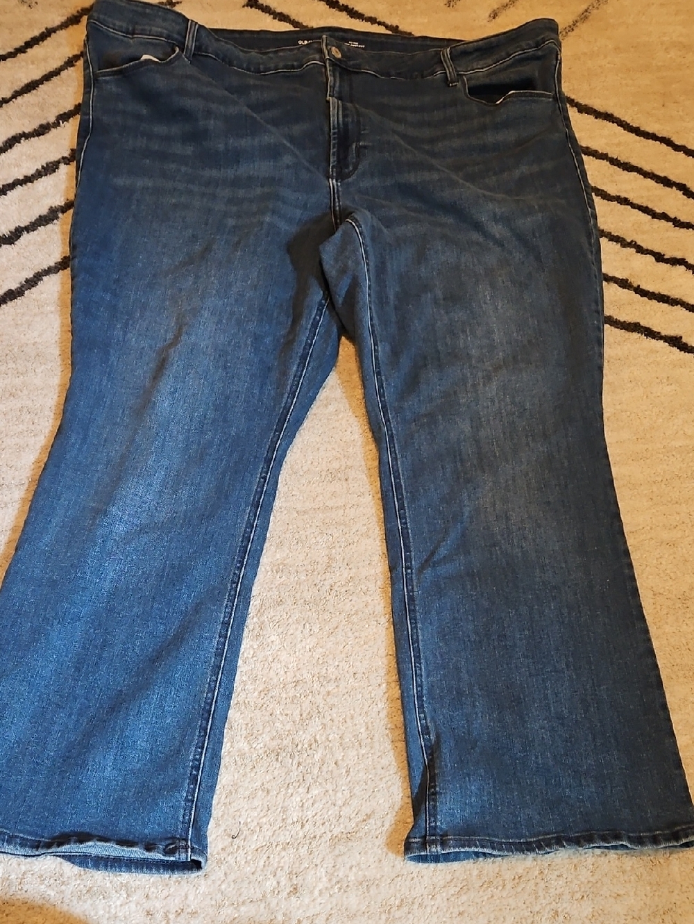 Old Navy Dark Blue Flare Wide-Leg Jeans